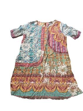 Orientique Naturally Australian Dress Boho Bohemian Colorful Floral Size Large